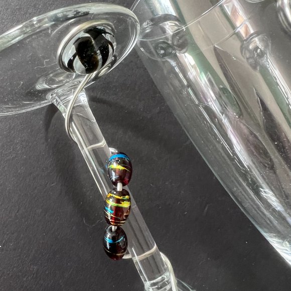 JEWEL DESIGNED Champagne Toasting Flutes Set of 4 - Picture 3 of 6